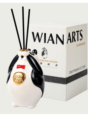 Panda fireless ceramic ornaments aromatherapy