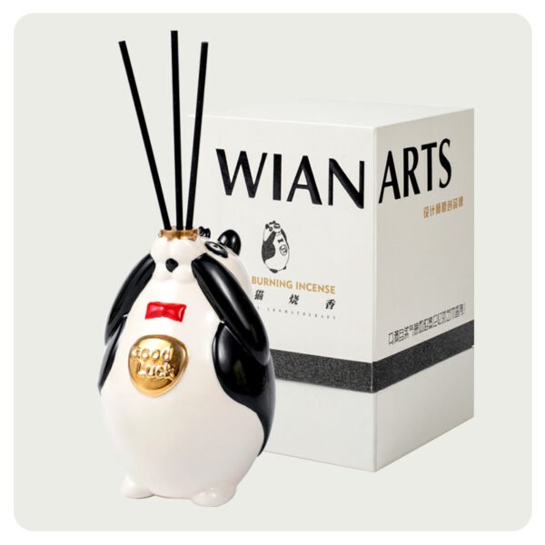 Panda fireless ceramic ornaments aromatherapy