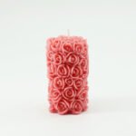 Handmade rose pillar scented candle