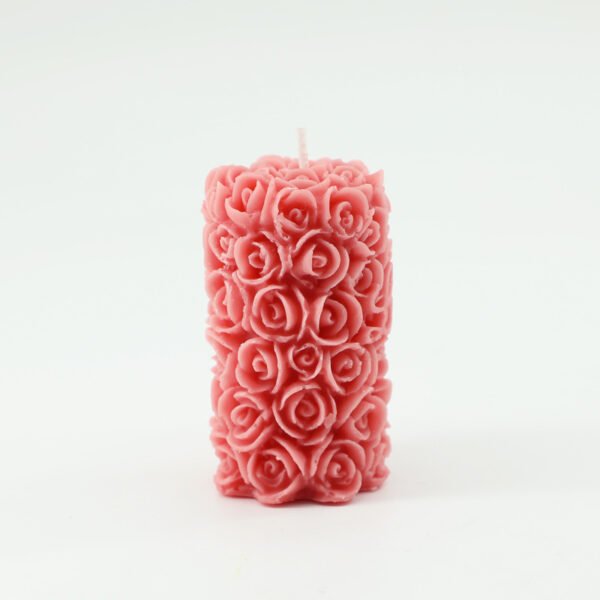 Handmade rose pillar scented candle