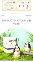 Panda fireless ceramic ornaments aromatherapy