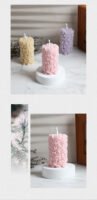 Handmade rose pillar scented candle