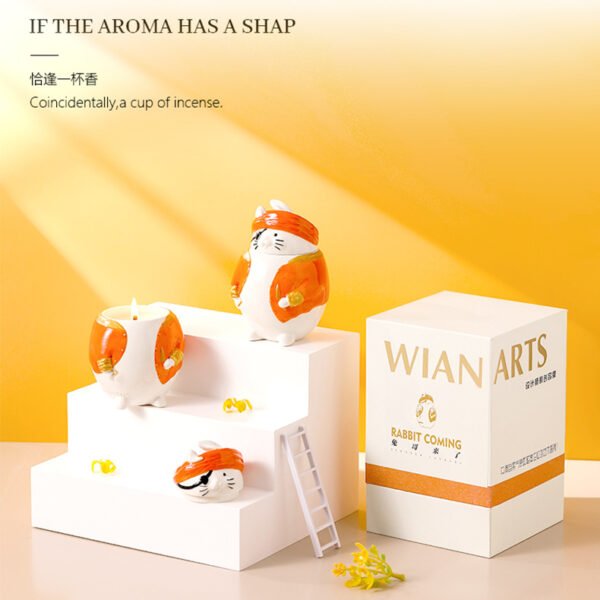 Creative almond scented candle
